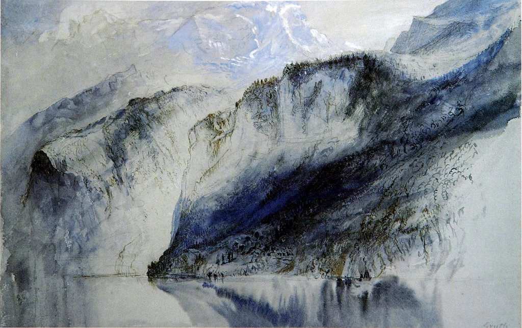 Baia di Uri Lago dei Quattro Cantoni Ruskin, ~ 1858